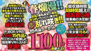 【VR】P-BOX VR春爛漫!! 巨乳、爆乳美女から美乳、ちっぱい、パイパン美少女までいいオンナ乱れ咲き!!15作品ノーカット1100分 満開ベスト