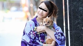 犬の散歩中に犬好きな浴衣美人をナンパゲット!