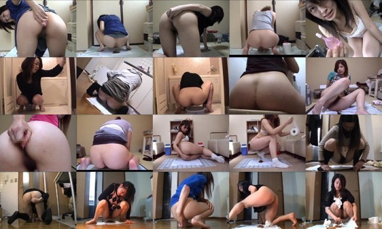 自画撮り浣腸でクソを我慢しエロ顔になり思わず排泄！DX4時間:イメージ画像