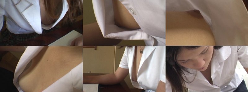 クールビズでスクブラ全開!乳首が見えている今どきJ○盗撮:イメージ画像