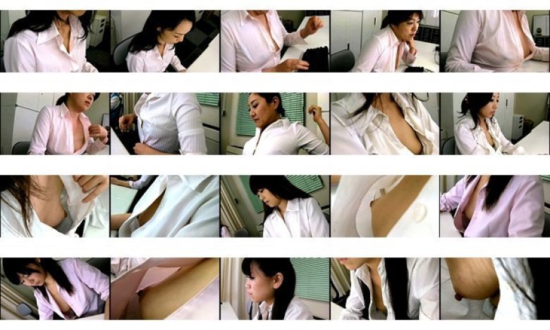 会社でプチ露出を楽しむOLの胸元盗撮2:イメージ画像