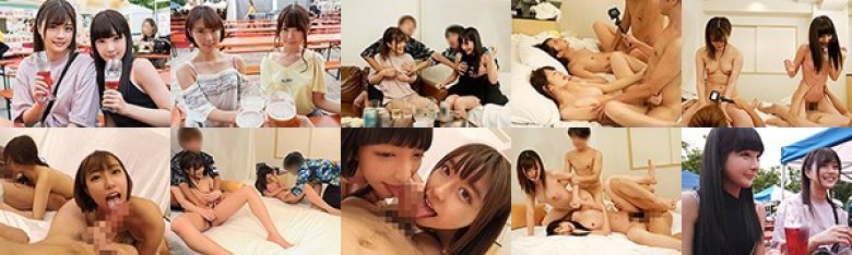 女子大生限定！ ビールフェスナンパ2019！！ほろ酔いエチエチJD2人組みはラブホ連れ込み即OK！！ハッチャケ乱交SEXパーティーしちゃいました！！:イメージ画像
