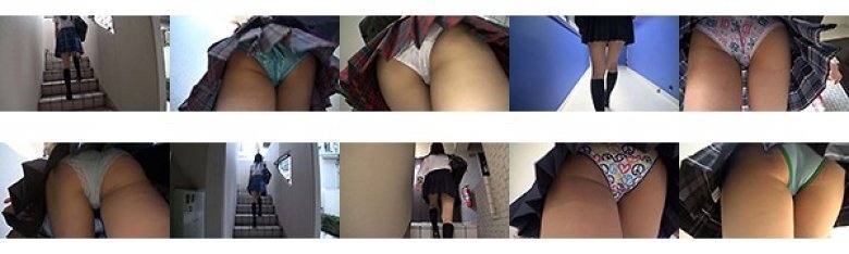 階段女子校生 スリムな脚の女子校生のパンチラじゃないとダメなんだ！編:イメージ画像