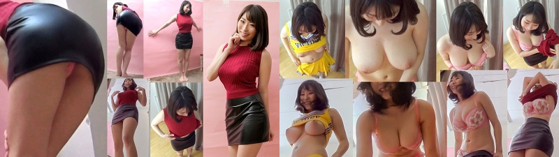 素人パンチラ in 自宅で個人撮影会 vol.026 黄色チア☆Iカップ巨乳 のぞみちゃん:イメージ画像