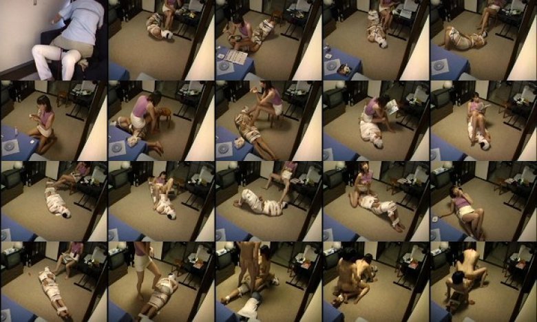 拘束されて身動きがとれない変態M男を物のように扱うスケベお姉さんの生活:イメージ画像