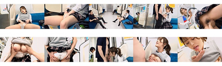 【挑発!!淫乱美人巨乳ゆめちゃん(仮名)】FALENO変態特急!!車内でパンティを見せつけボクヲ挑発する変態女子〇生。我慢できずヤって?ヤラれて?しまいました。:イメージ画像