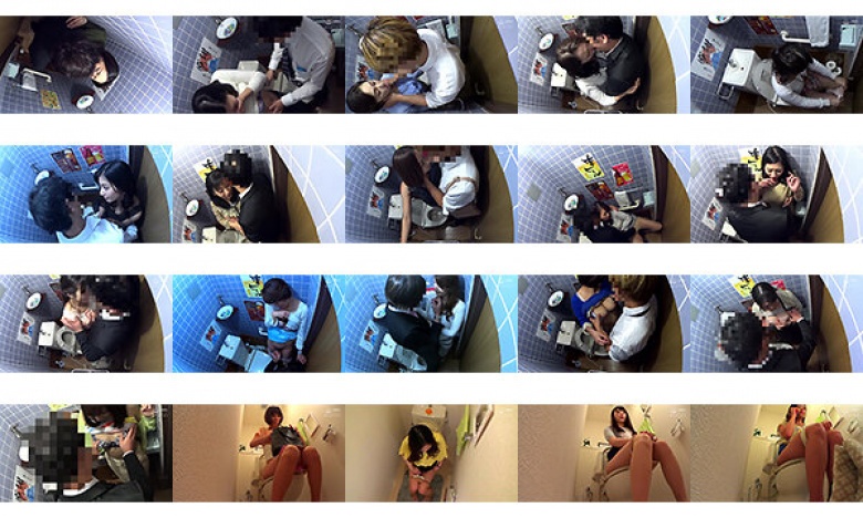 熟女人妻のトイレ盗撮~個室の中を覗いてみたら、排尿に!イチャイチャ連れ込みに!…いろんな事が起きてたっ!~60人4時間:イメージ画像