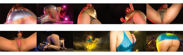 ボディコン、パンスト、T-バック尻 ムチぴたエロコスで踊りまくり！オマ○コに喰い込んだパンティをローアングルで覗きまくり！:イメージ画像