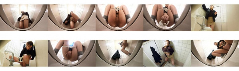 Women's toilet peeks and powerful urination and vivid masturbation #4:Thumnail