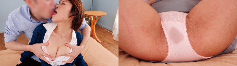 她在女牛仔位置疯狂！自然成熟的，有点垂直的大胸妻子:样本图像