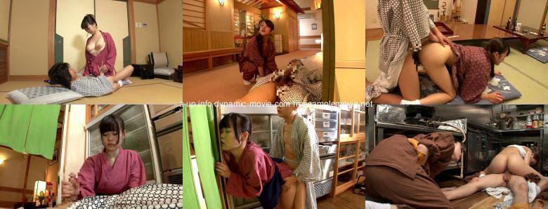 温泉旅館の廊下で酔ったフリして寝ている僕を介抱しに来た美人仲居さんに、堂々と勃起チ○ポを見せつけ！！完全スルーされるかと思いきや人気のない所に運ばれムラムラしちゃった仲居さん自らまたがって腰を振ってきた！:イメージ画像