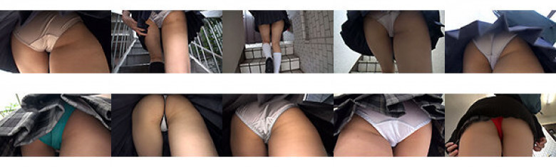 階段女子校生 あのふとももの女子校生の制服スカートの奥まで覗きたい！ 編:イメージ画像