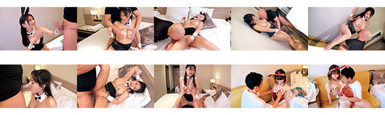 モデル級スタイル抜群女子大生をガチナンパ！バニーガール姿でセクシー美脚と谷間を露わにプリ尻揺らしながら大胆ご奉仕！「いつもより感じる…//」非日常の生セックスで開放的になったJDバニー達の絶頂が止まりませんっ！！ さら20歳 みずき21歳:イメージ画像