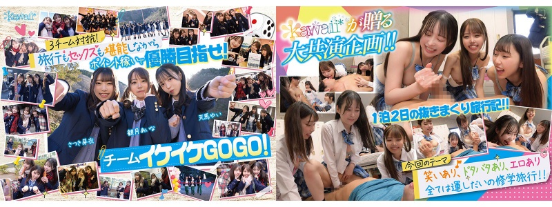 AV界で最も制服が似合うオールスター10人大乱交！チ●ポ抜きまくって青春ポイントを稼ぎまくれ！3チーム対抗チキチキ修学旅行！チームイケイケGOGO！ カワイイと大人の色気が融合！業界歴合計11年の凄いテクが光る！:イメージ画像
