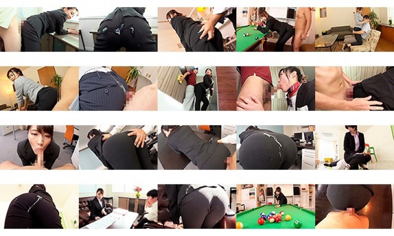 OLパンツスーツで尻ずり:样本图像