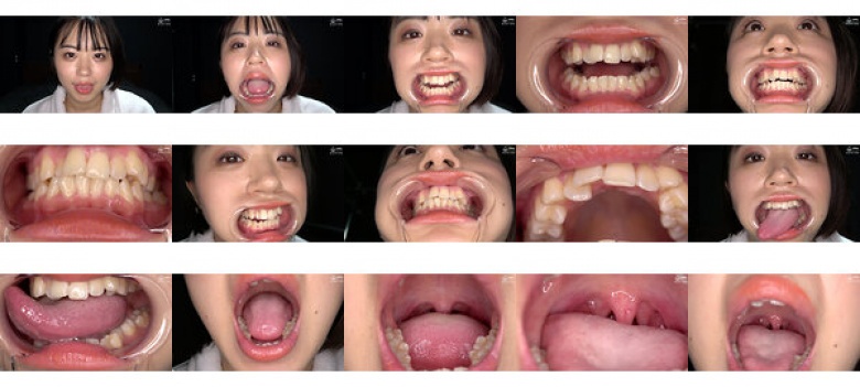 “超可爱人气女演员菊地春的口腔内部、牙齿、舌头、喉咙的观察！！！:样本图像