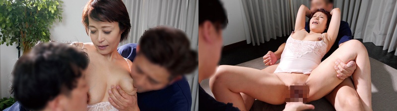 她一生的第一个连续插入，是略微下垂的丰满妻子的最后一章:样本图像