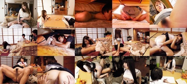 こたつ内はパンツ見放題という新事実！我慢できずマ●コにイタズラしたら、既に火照ってトロトロになっていた:イメージ画像