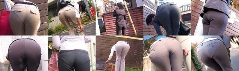 パンティーラインを狙え!ローアングル!バックショット!追跡!盗撮!街角OL密着パンツスーツ パンティーラインGET! 126名:イメージ画像