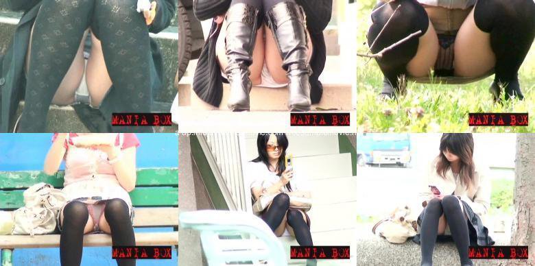 絶対領域 ニーハイソックスの太股とパンチラ:イメージ画像