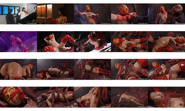 Tentacle Cross Hell 3 Beautiful Hero Moretsu Mask Miho Yui:Thumnail