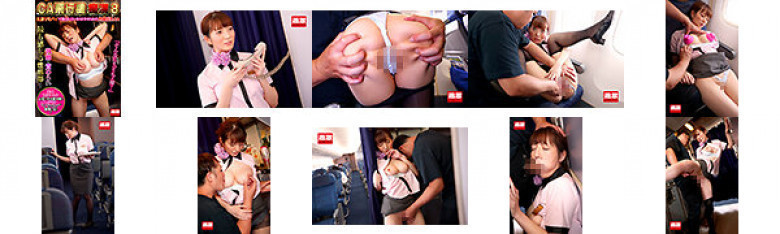 CA飛行機痴●8 乳首リモバイで操られ言いなりにさせられた釣鐘巨乳CA:イメージ画像