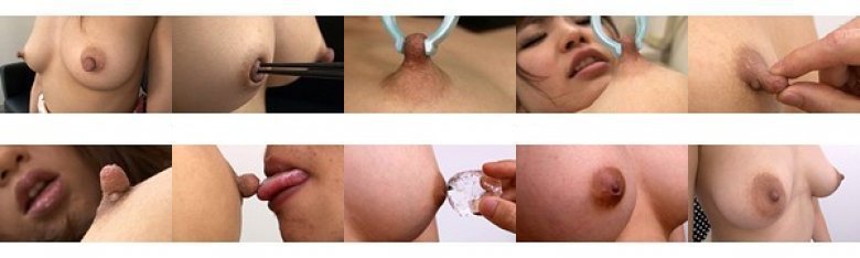 じっくりと接写撮影した勃起乳首:イメージ画像