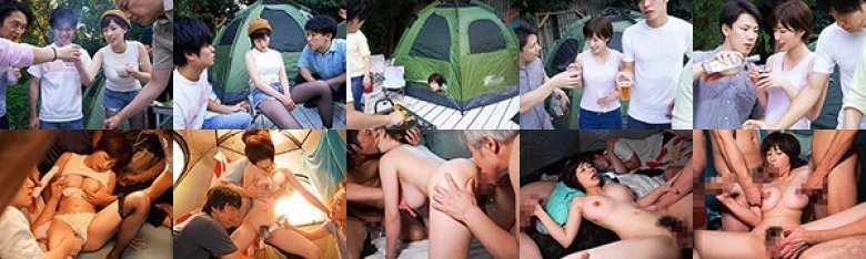 ネトラレテント 〜旦那が肉を焼いている14分間にテントの中で寝取られ続ける巨乳妻〜 奥田咲:イメージ画像