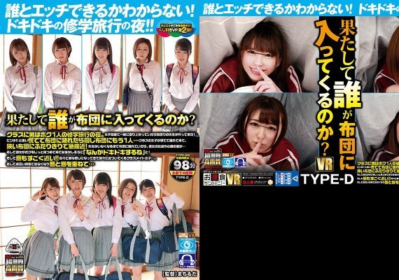 【VR】 誰とエッチできるかわからない！ドキドキの修学旅行の夜！！果たして誰が布団に入ってくるのか？TYPE-D クラスに男はボク1人の修学旅行の夜。女子部屋で一緒に盛り上がっていたら見回りの先生がやって来た！ピンチ！！と思い慌てて布団に隠れたら同じ布団に…:样本图像