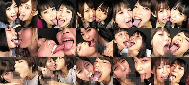 大量唾液滴るレズキス淫語ディルドフェラ:イメージ画像