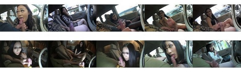 車の中でセンズリ見てもらったら、外から誰かに見つかりそうなスリルに興奮しちゃった素人娘たち 2:样本图像