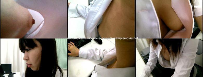 OLさんの無防備なブラウスの隙間からこぼれたコリコリ乳首盗撮 17:样本图像
