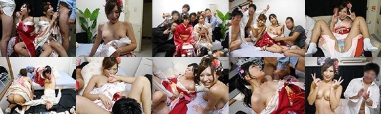 寝取られ限定 成人式の2次会で祝お酒解禁！振袖着たまま女子が悪酔い！友人の彼女をノリで寝取った成人記念ハメ放題ビデオ！ あかね（20歳、Gカップ、彼氏なし） まい（20歳、Gカップ、彼氏あり）:イメージ画像