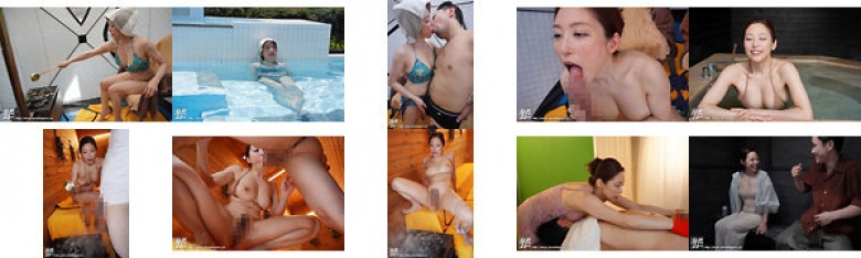 一位幸福的已婚妇女在户外帐篷桑拿房里。白木优子:样本图像