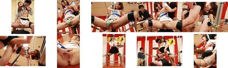 彼女の股間は他人棒まで1cm!ガニ股ヒクヒクおチ○ポ空気椅子 〜NTRゲーム!空気椅子で力を抜いたら、糸引きマ○コがギン勃ちチ○ポに即ズッポリ〜:イメージ画像
