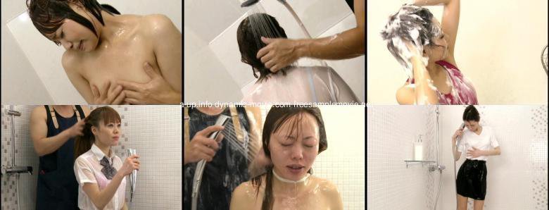 女性の髪を洗う仕草 2:イメージ画像