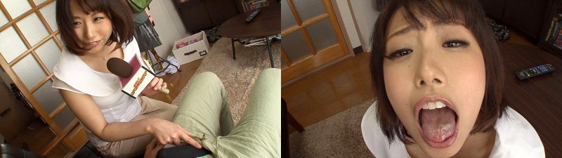 某女子アナ似の綺麗なお姉さんがオチンチンをマイクに見立てて突撃レポートしちゃってます! 椿かなり:イメージ画像