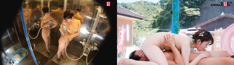 マジックミラー号 真夏の日差しで火照ったカラダを性感オイルマッサージ 敏感になった素人娘・めいなちゃんを4回イカせてキュッとしまったウブま○こに生ハメ・戸惑いながら初めての中出し:イメージ画像