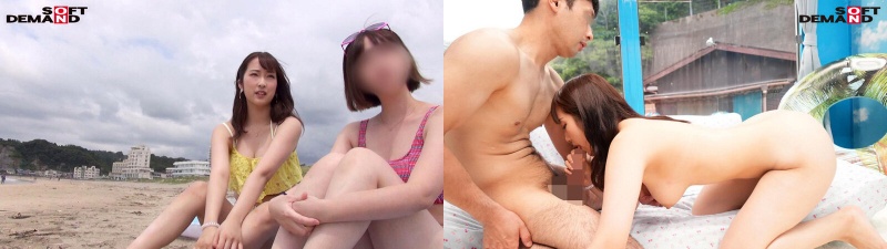 「童貞くんのオナニーのお手伝いしてくれませんか…」海水浴場で声を掛けた心優しい水着美女・あかねがマジックミラー号で童貞くんを赤面筆おろし！:イメージ画像